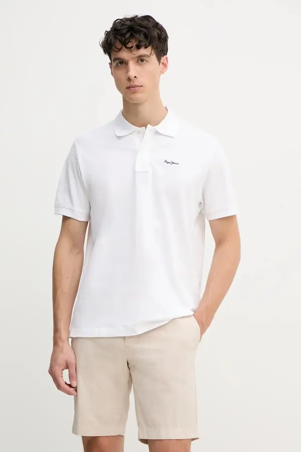 Pepe Jeans Pamučna polo majica Pepe Jeans ESSENTIAL POLO CONTRAST LOGO