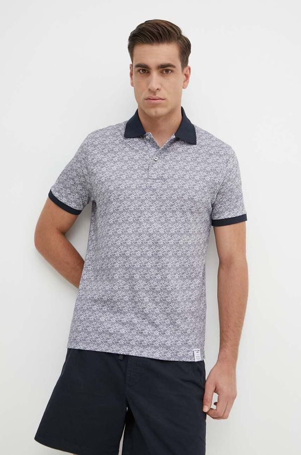 Pepe Jeans Pamučna polo majica Pepe Jeans HAYLEY boja: tamno plava, s uzorkom, PM542151