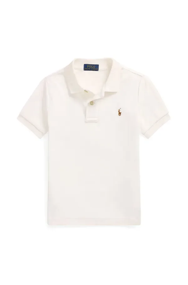 Polo Ralph Lauren Pamučna polo majica Polo Ralph Lauren boja: bijela, bez uzorka, 322952431005