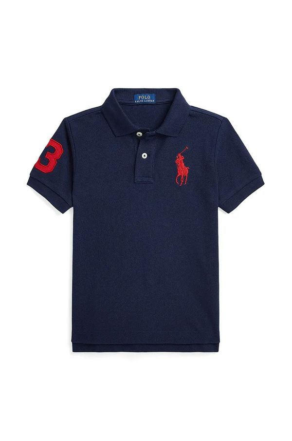 Polo Ralph Lauren Pamučna polo majica Polo Ralph Lauren boja: tamno plava, s aplikacijom, 322703635100