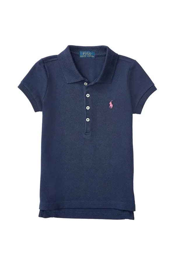 Polo Ralph Lauren Pamučna polo majica Polo Ralph Lauren boja: tamno plava, s ovratnikom, 312573242008