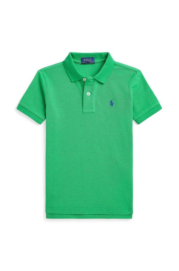 Polo Ralph Lauren Pamučna polo majica Polo Ralph Lauren boja: zelena, bez uzorka, 322703632183