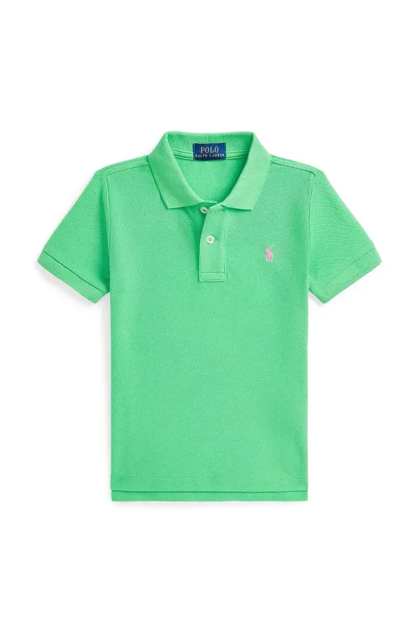 Polo Ralph Lauren Pamučna polo majica Polo Ralph Lauren boja: zelena, bez uzorka, 322703632192