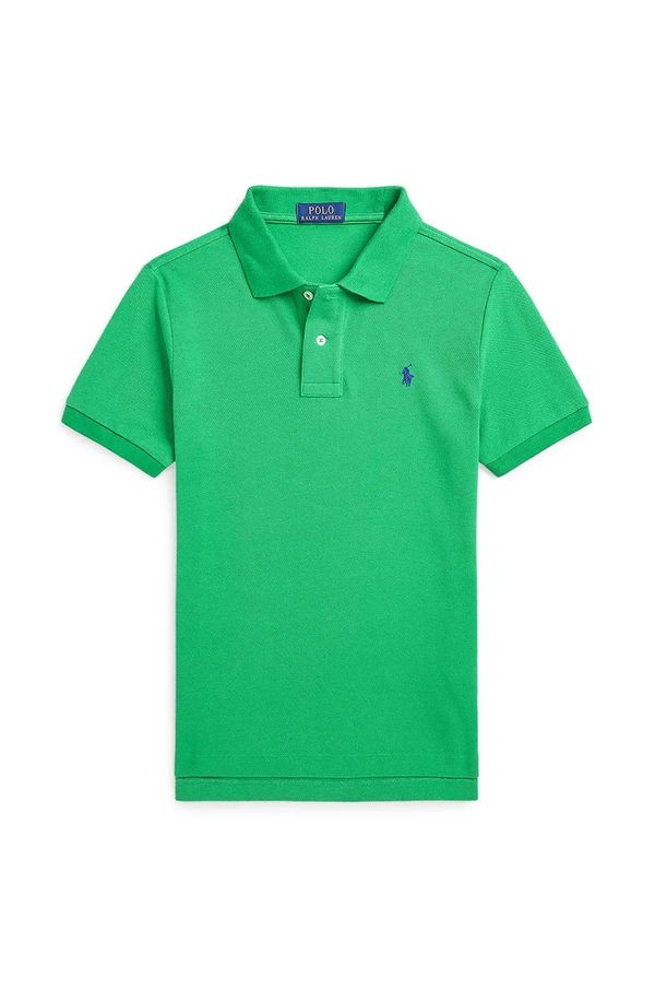 Polo Ralph Lauren Pamučna polo majica Polo Ralph Lauren boja: zelena, bez uzorka, 323708857182