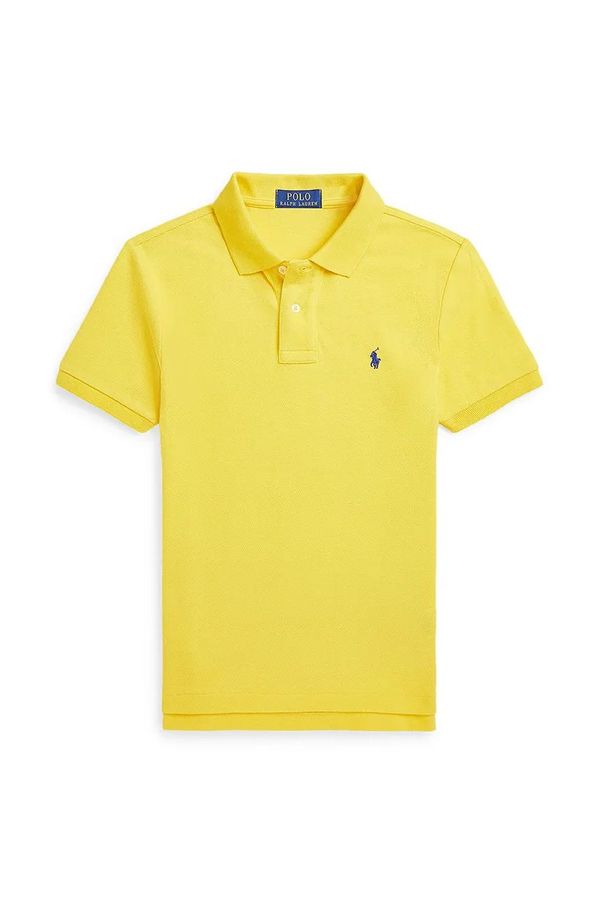 Polo Ralph Lauren Pamučna polo majica Polo Ralph Lauren boja: žuta, bez uzorka, 323708857184