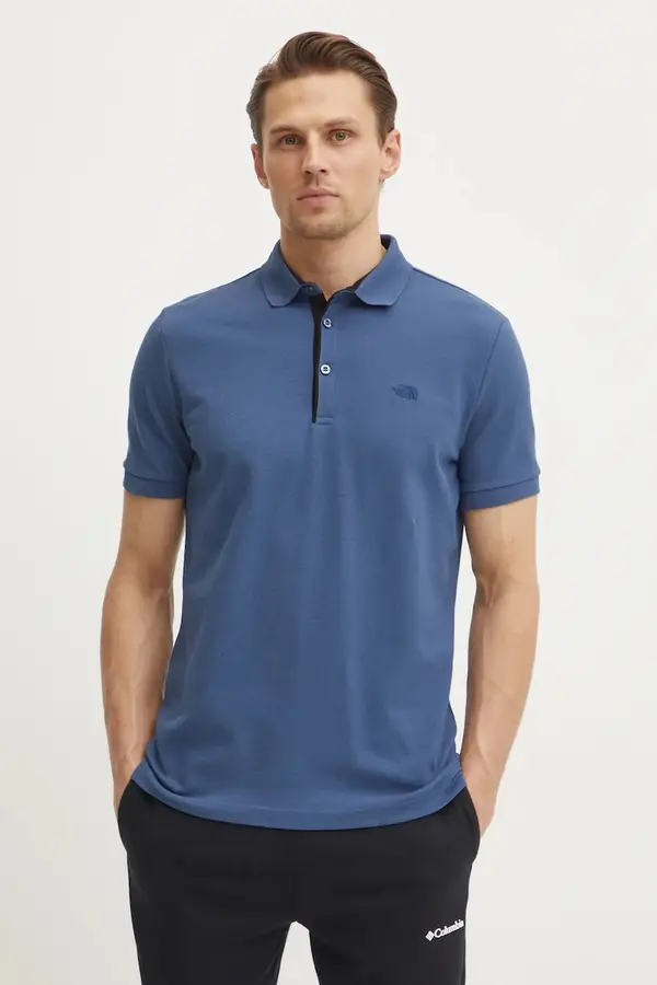 The North Face Pamučna polo majica The North Face Premium Slim bez uzorka, NF0A8C1NHDC1