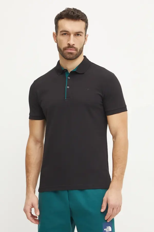 The North Face Pamučna polo majica The North Face Premium Slim boja: crna, bez uzorka, NF0A8C1NJK31