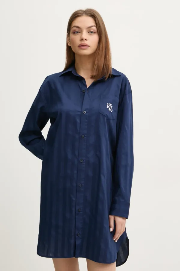 Lauren Ralph Lauren Pamučna spavaćica Lauren Ralph Lauren boja: crna, pamučna, ILN32305