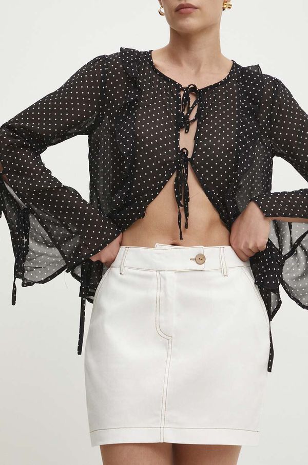 Answear Lab Pamučna suknja Answear Lab boja: bijela, mini, pencil