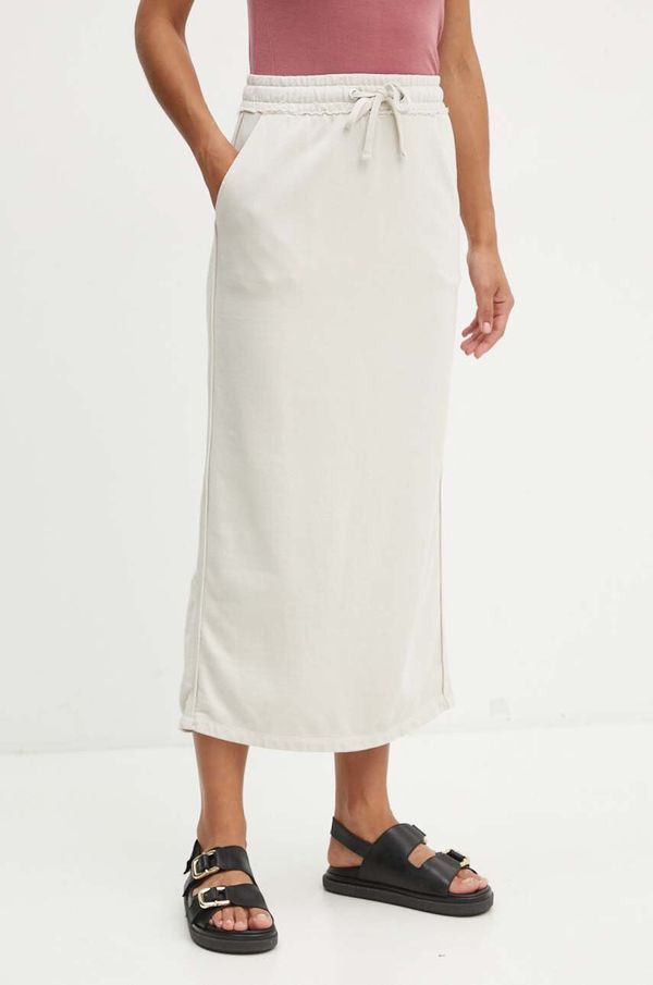 Boss Orange Pamučna suknja Boss Orange boja: siva, maxi, ravna, 50518289