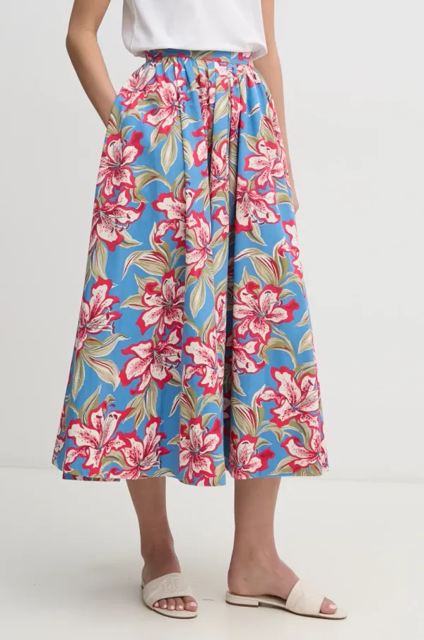 Polo Ralph Lauren Pamučna suknja Polo Ralph Lauren mini, širi se prema dolje, 211959898