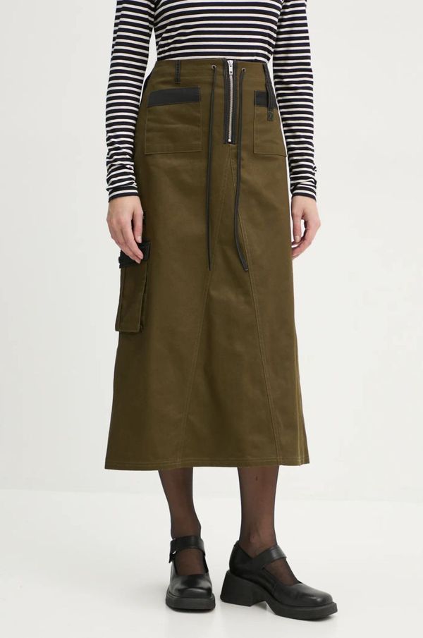 Resume Pamučna suknja Résumé CapriRS boja: zelena, maxi, ravna, 222651227