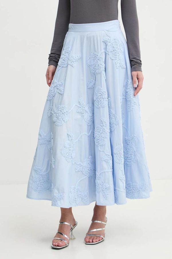 Rotate Pamučna suknja Rotate midi, širi se prema dolje, 1135212322