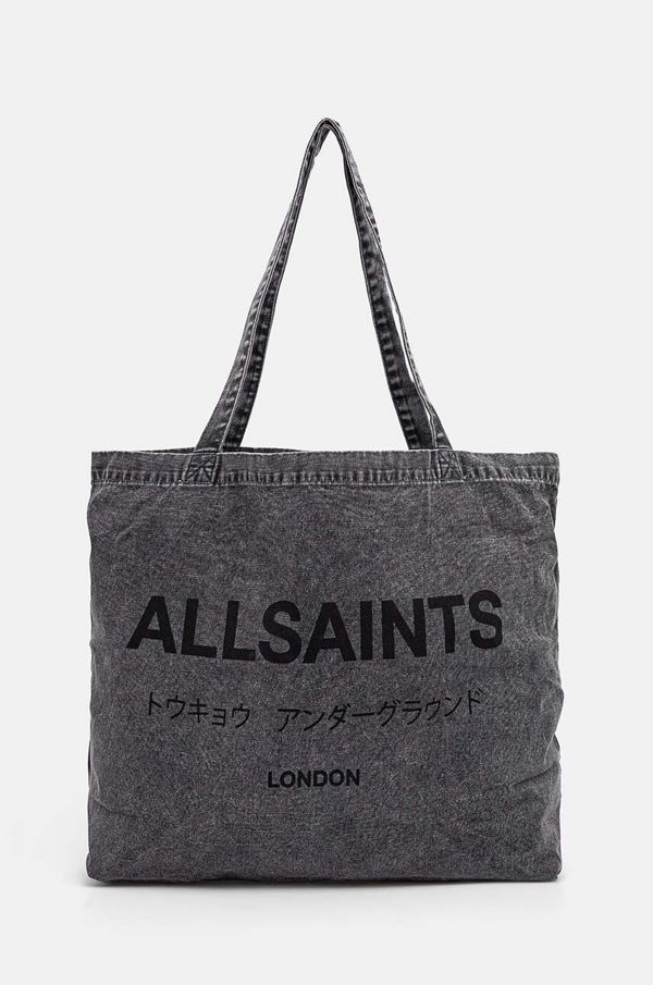 AllSaints Pamučna torba AllSaints boja: crna, M170XB