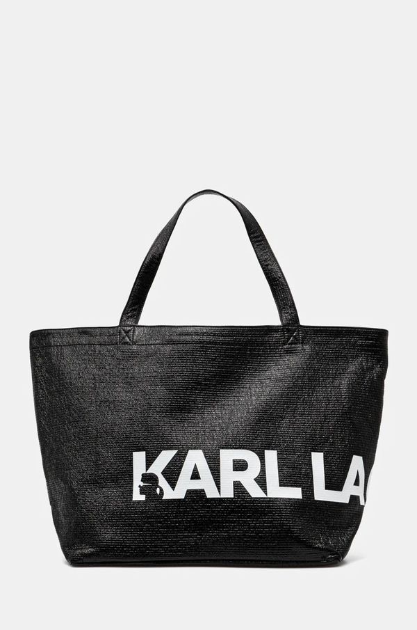 Karl Lagerfeld Pamučna torba Karl Lagerfeld boja: crna, A1W50064
