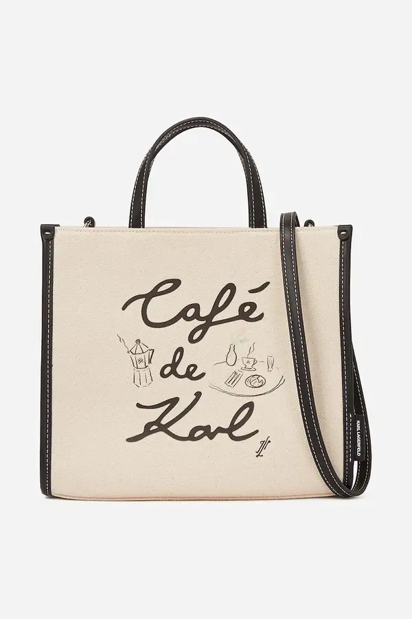 Karl Lagerfeld Pamučna torba Karl Lagerfeld