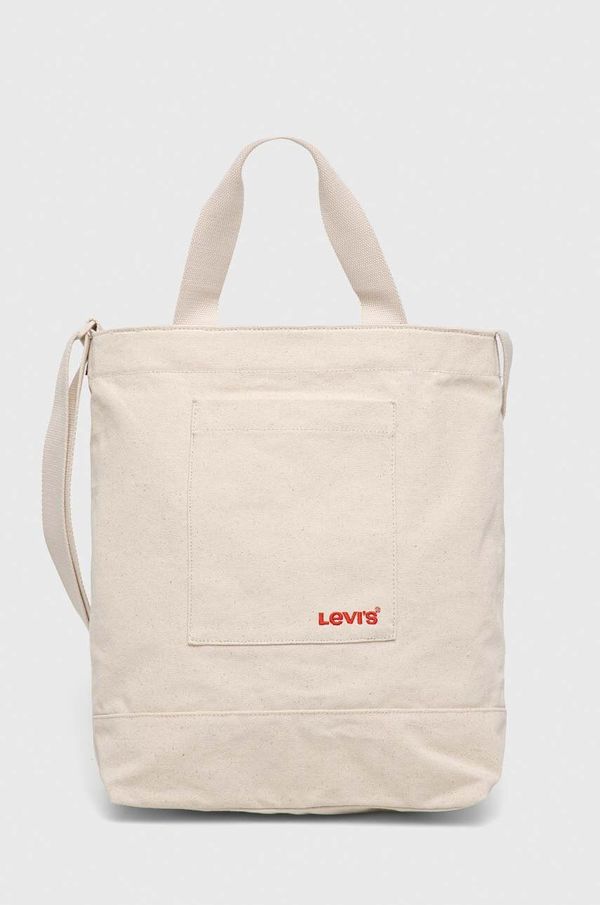 Levi's Pamučna torba Levi's boja: bež