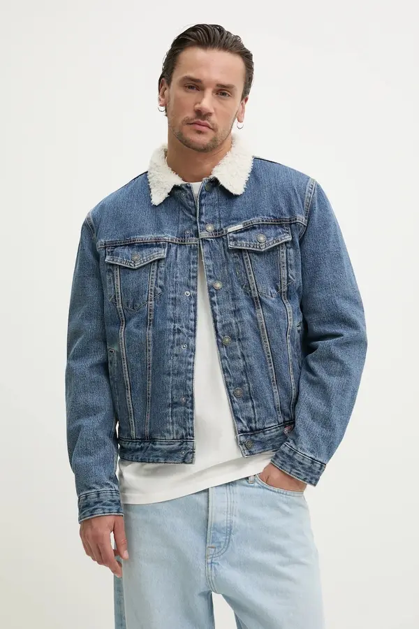 Guess Jeans Pamučna traper jakna Guess Jeans