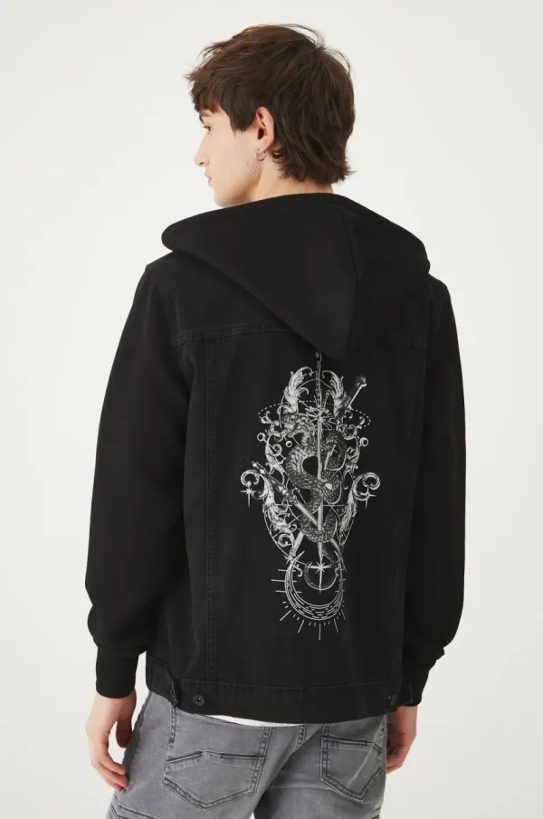 Medicine Pamučna traper jakna Medicine za muškarce, boja: crna, za prijelazno razdoblje