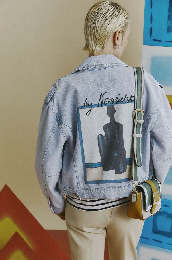 Medicine Pamučna traper jakna Medicine za žene, za prijelazno razdoblje, oversize