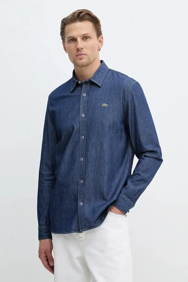 Lacoste Pamučna traper košulja Lacoste