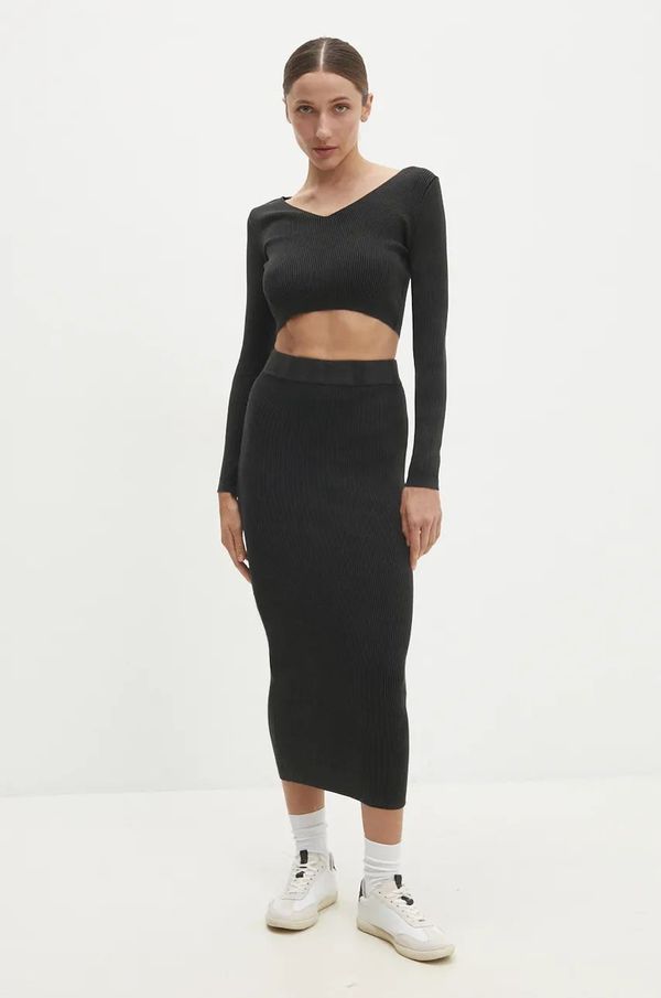 Answear Lab Pamučna trenirka Answear Lab boja: crna