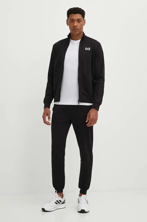 EA7 Emporio Armani Pamučna trenirka EA7 Emporio Armani boja: crna, PJVRZ.8NPV60