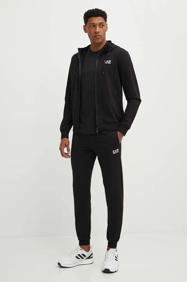 EA7 Emporio Armani Pamučna trenirka EA7 Emporio Armani boja: crna, PJVRZ.8NPV63