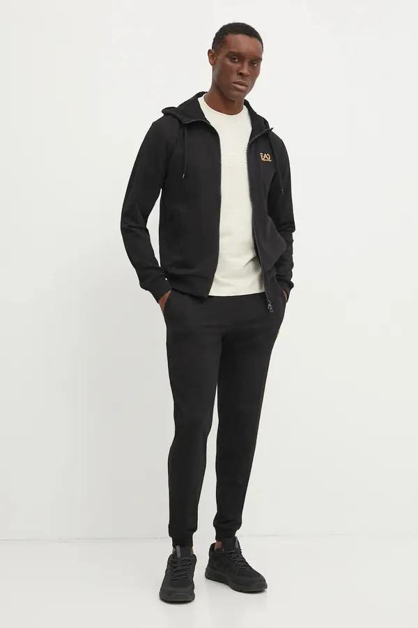 EA7 Emporio Armani Pamučna trenirka EA7 Emporio Armani boja: crna, PJVRZ.8NPV63
