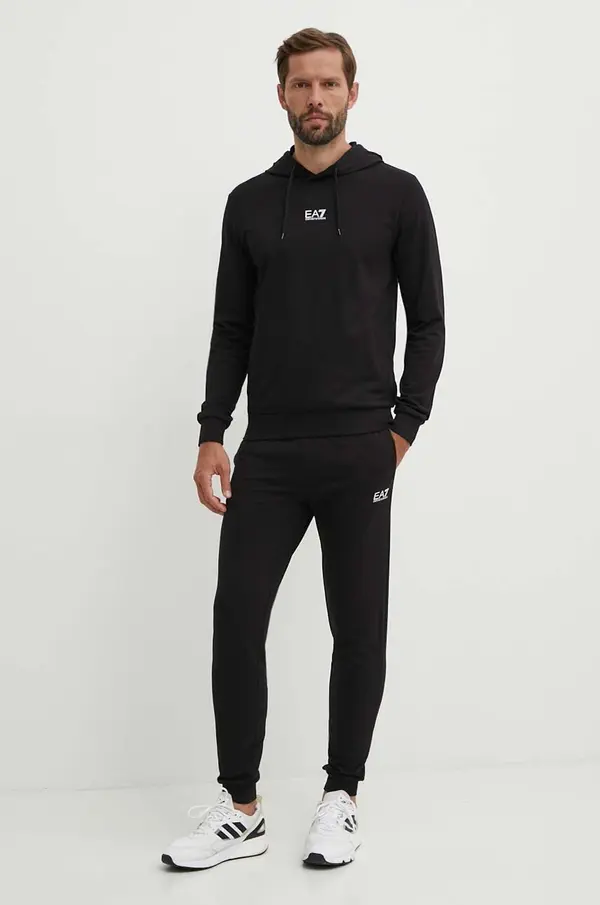 EA7 Emporio Armani Pamučna trenirka EA7 Emporio Armani boja: crna, PJVRZ.8NPV64