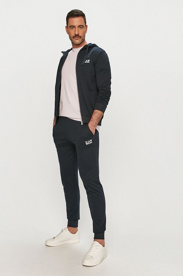 EA7 Emporio Armani Pamučna trenirka EA7 Emporio Armani boja: tamno plava