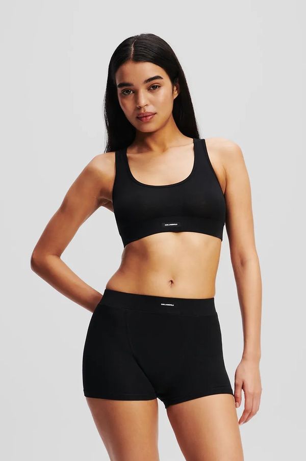 Karl Lagerfeld Pamučna trenirka Karl Lagerfeld boja: crna, bez uzorka, A1W47060