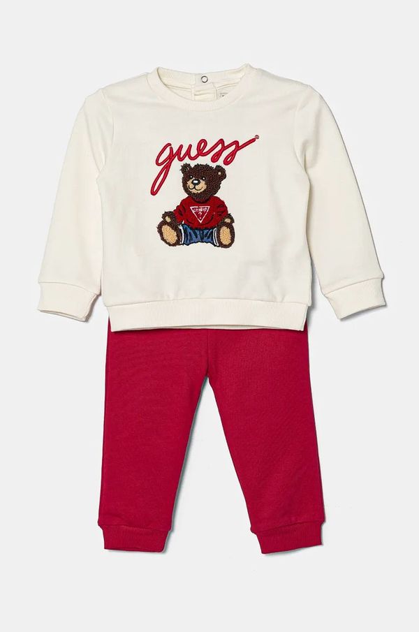 Guess Pamučna trenirka za bebe Guess boja: bež, H4BI00 KAX73