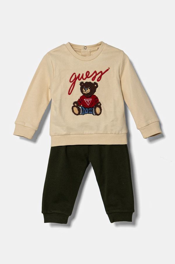 Guess Pamučna trenirka za bebe Guess boja: bež, H4BI00 KAX73