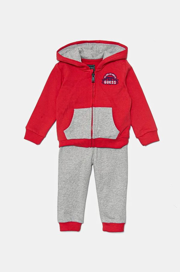 Guess Pamučna trenirka za bebe Guess boja: crvena, I4BG10 KAX73