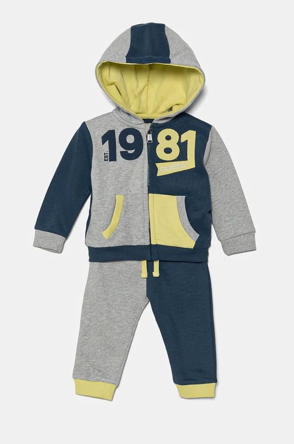 Guess Pamučna trenirka za bebe Guess boja: siva, I4BG15 KAX73