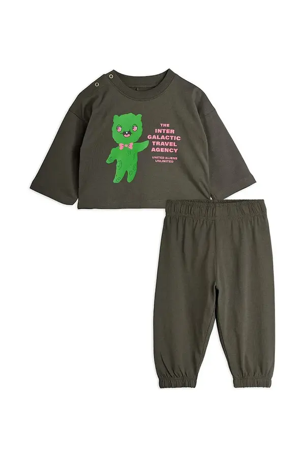 Mini Rodini Pamučna trenirka za bebe Mini Rodini Alien travel