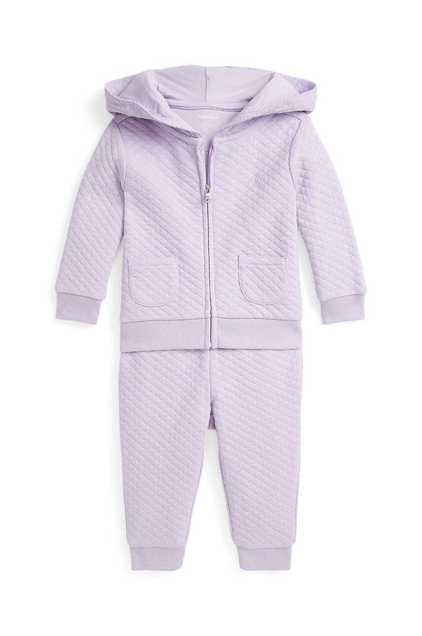 Polo Ralph Lauren Pamučna trenirka za bebe Polo Ralph Lauren boja: ljubičasta, 310952355001