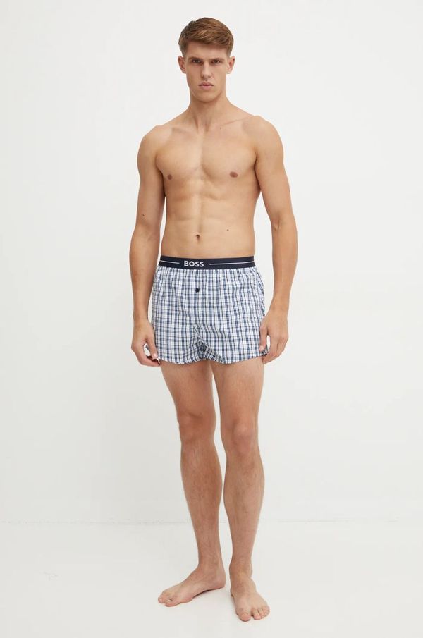 Boss Pamučne bokserice BOSS 3-pack boja: tirkizna