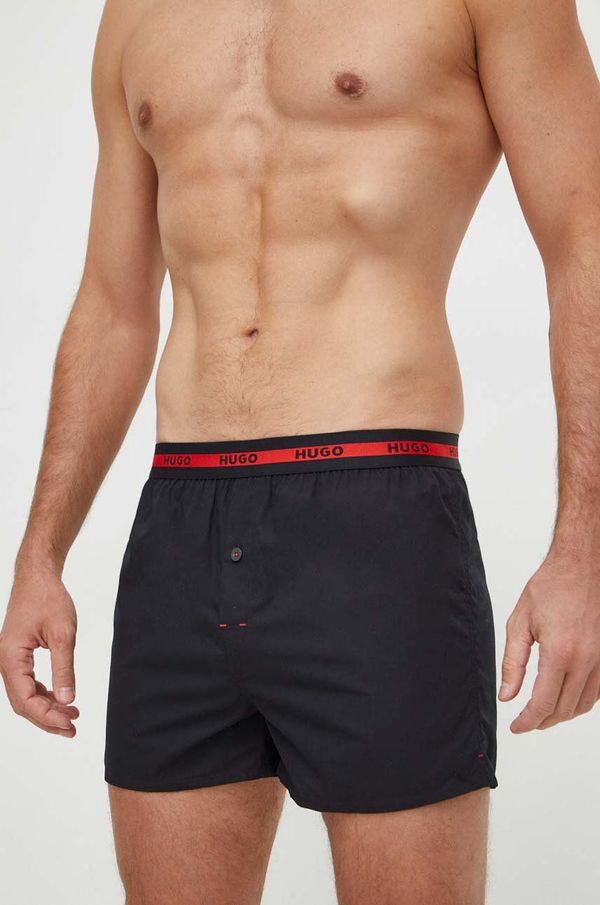 Hugo Pamučne bokserice HUGO 2-pack boja: crna