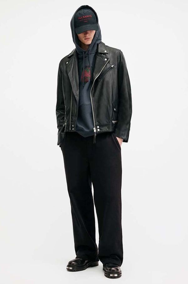 AllSaints Pamučne hlače AllSaints CHESTER SWEATPANT boja: crna, ravni kroj, M004TA