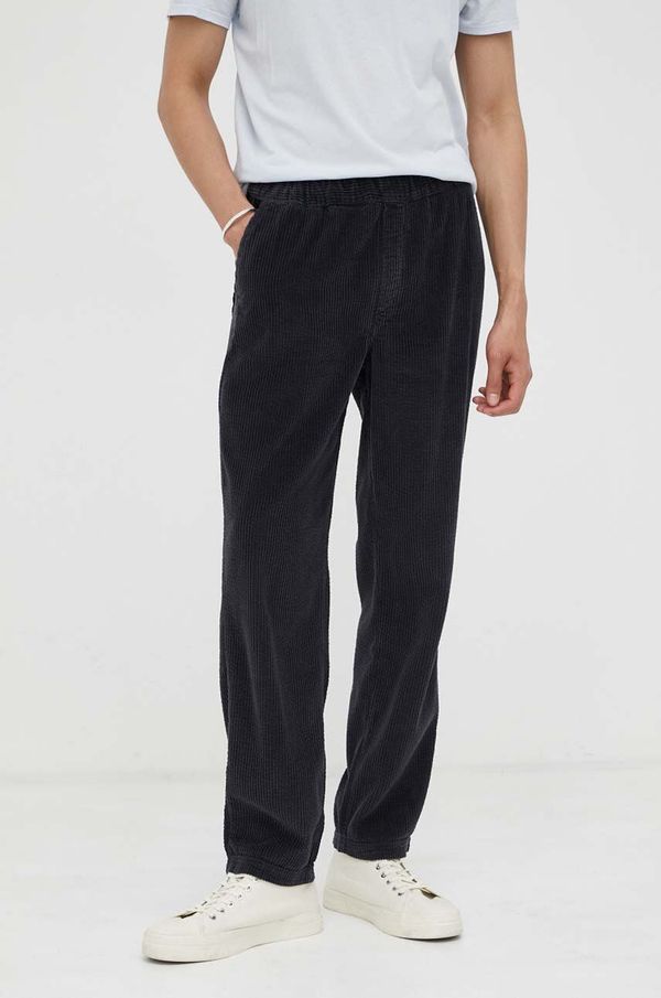 American Vintage Pamučne hlače American Vintage boja: tamno plava