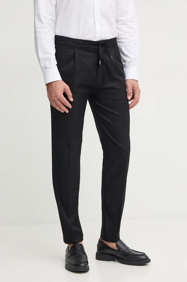 Calvin Klein Pamučne hlače Calvin Klein boja: crna, uski kroj, K10K113431