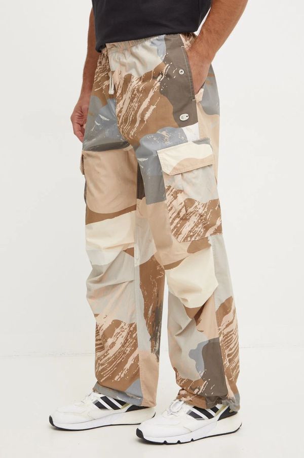 Champion Pamučne hlače Champion boja: bež, ravni kroj, 220414