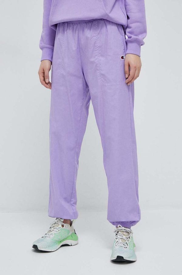 Champion Pamučne hlače Champion boja: ljubičasta