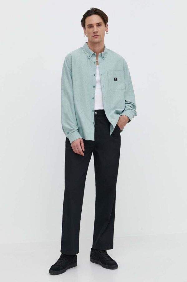 Converse Pamučne hlače Converse boja: crna, ravni kroj