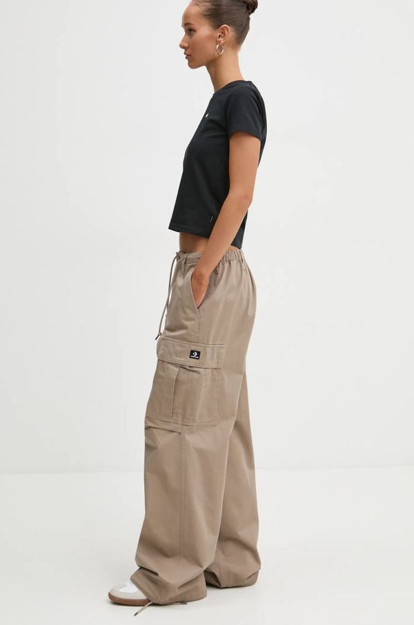 Converse Pamučne hlače Converse ravni kroj, visoki struk, 10026957-A03