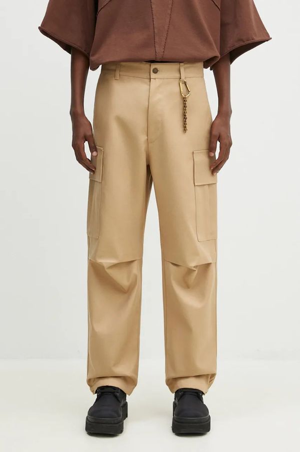 DARKPARK Pamučne hlače DARKPARK Saint boja: bež, ravni kroj, MTR19.FAC46.0085