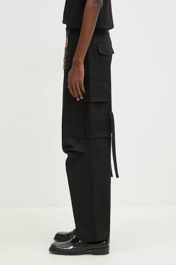 DARKPARK Pamučne hlače DARKPARK Saint boja: crna, ravni kroj, MTR19.FAC48.0099