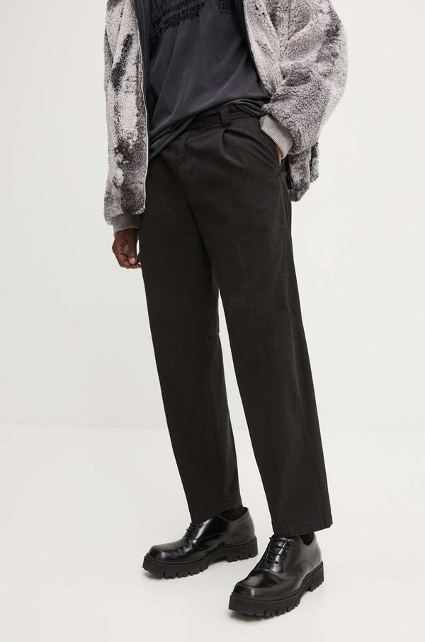 Diesel Pamučne hlače Diesel P-ARTHUR-A boja: crna, ravni kroj, A15159.0SKAE